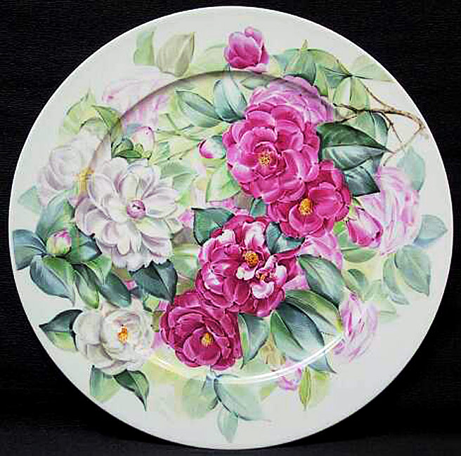 Plate with flowers